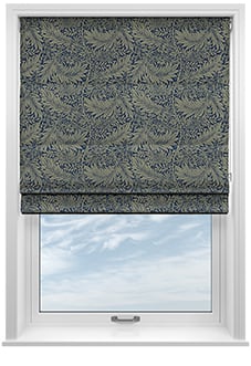 William Morris At Home Larkspur, Woven Indigo - Twist&Fit Roman Blind